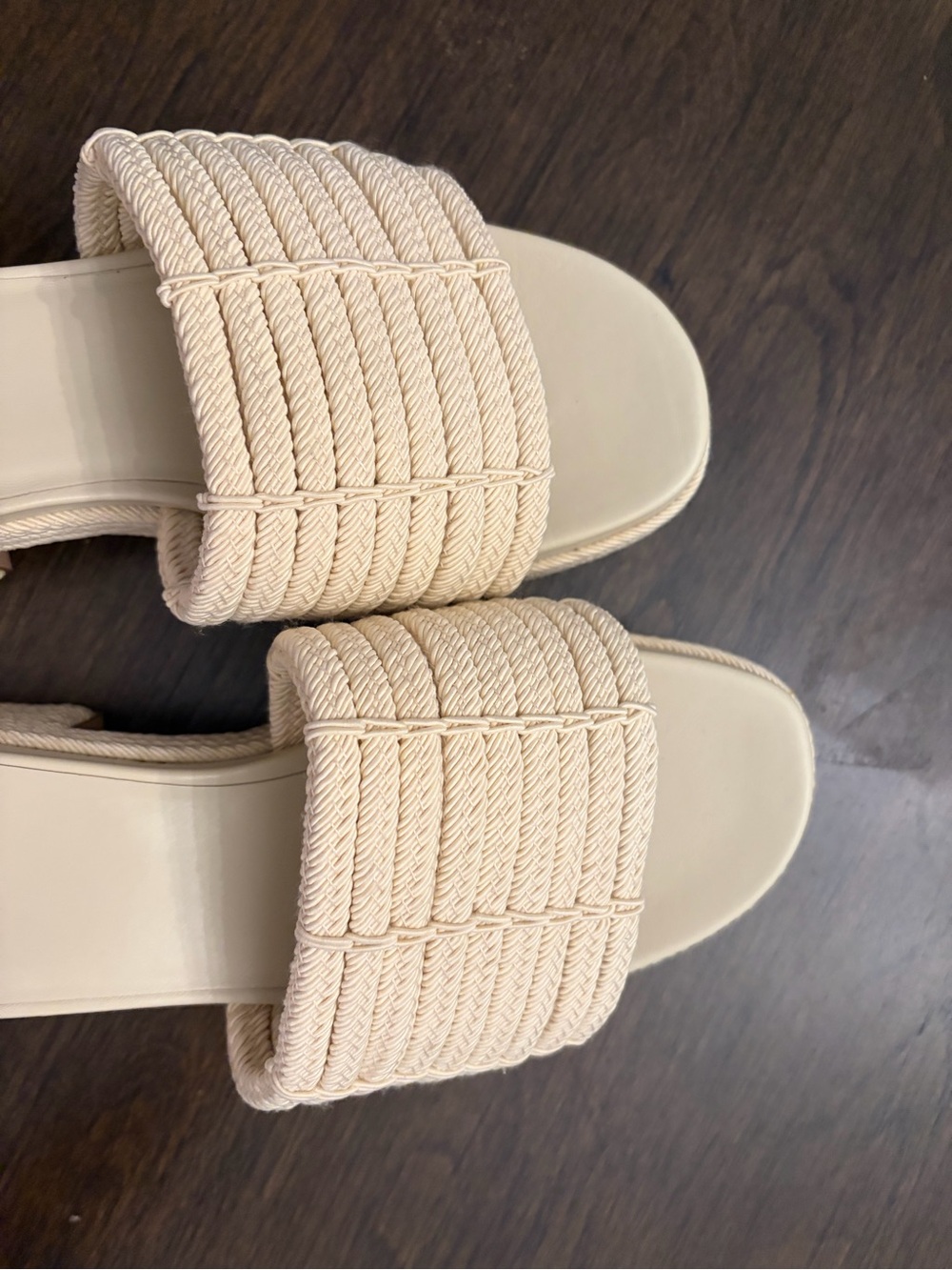 Vince Natural Braided Strap Slide Sandals - Picture 4 of 9